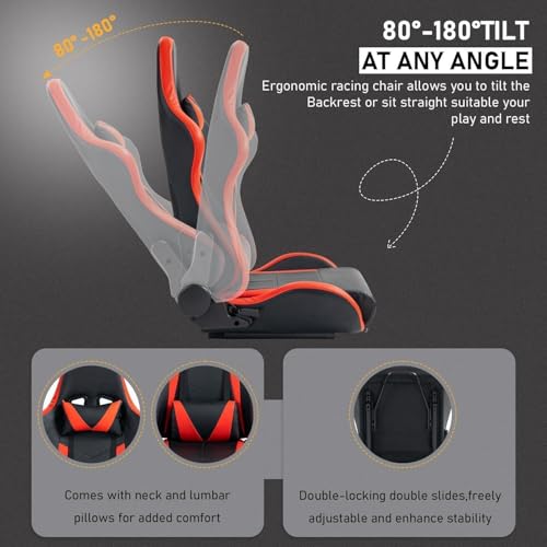 Dardoo G923 Racing Simulator Cockpit with Monitor Frame Fit for Logitech G29 G920, for Thrustmaster T80 T150, for Fanatec, Gaming Wheel Stand with Seat,Not Included Shifter,Wheel,Pedals and Display