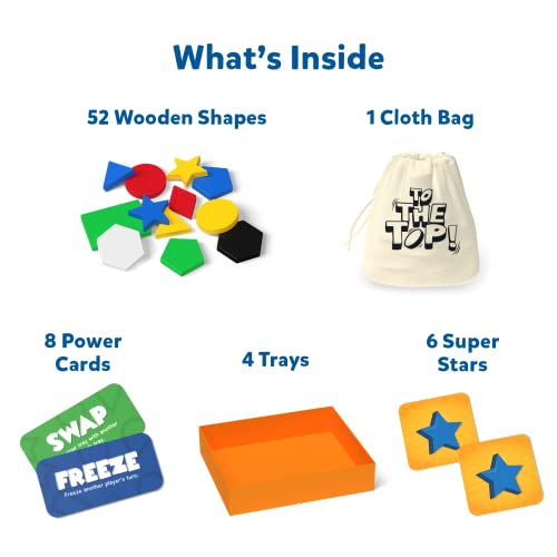 Skillmatics Board Game – to The Top | Matching & Balancing Game with a Twist, Match Colors & Shapes, Gifts & Fun Family Friendly Game