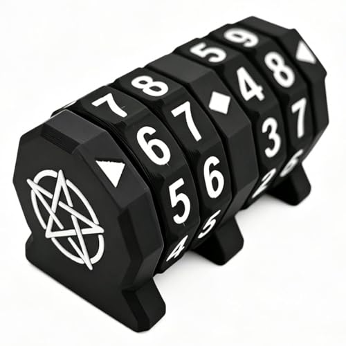Board Game Life Counter, 4-Digit Wheel Trackers for 0-9999 Single Player and 0-99 Dual Player Modes, MTG Life Counter, Professionally Made for TCG, DND, RPGs, and MTG, Card and Tabletop Games (Black) - color: Black