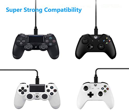 Akingdleo Replacement Xbox one Controller Charging Cable,5FT Micro USB Charge and Play Data Sync Cord Compatible for Xbox One S/X Elite Dualshock 4 Controller