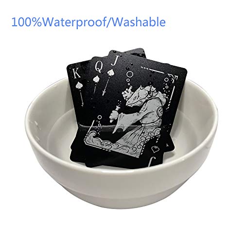 ACELION Waterproof Playing Cards, Plastic Playing Cards, Deck of Cards, Gift Poker Cards (Black Dragon) - color: Black Dragon
