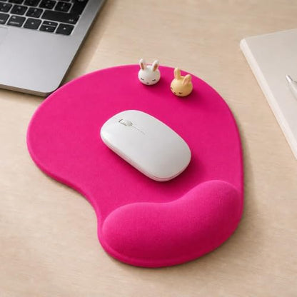 Office Mousepad with Gel Wrist Support - Ergonomic Gaming Desktop Mouse Pad Wrist Rest - Design Gamepad Mat Rubber Base for Laptop Computer -Silicone Non-Slip Special-Textured Surface (06RoseRed) - color: 06RoseRed