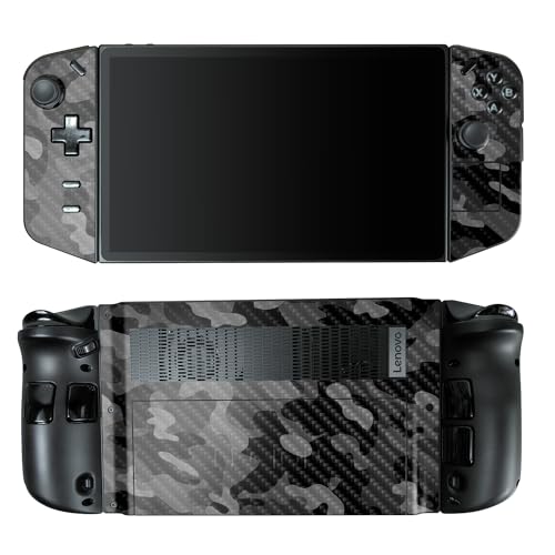 Carbon Fiber Gaming Skin Compatible with Lenovo Legion Go - Black Camo - Premium 3M Vinyl Protective Wrap Decal Cover - Easy to Apply | Crafted in The USA by MightySkins - color: Black Camo, style: Carbon Fiber Textured Finish