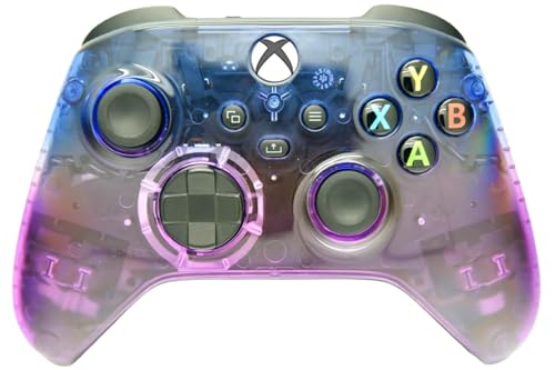 Wireless Custom Controller Compatible with PC, Windows 10+, Series X/S & One (Series X/S Clear Blue & Purple) - color: Series X/S Clear Blue & Purple