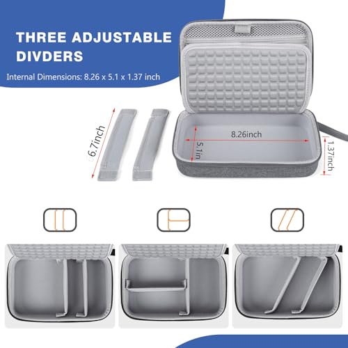 Hard Electronic Organizer Travel Case for MacBook Power Adapter Chargers Cables Power Bank Apple Magic Mouse Apple Pencil USB Flash Disk SD Card Hard Drive Waterproof Shockproof Carrying Case, Grey - color: Grey