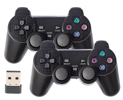 2.4G USB Wireless game Controller Gamepad Joystick compatible With WIN98/2000/X/2003VISTA/PC Windows 7/8/10 Built-in battery, six-axis gyroscope(2PCS)