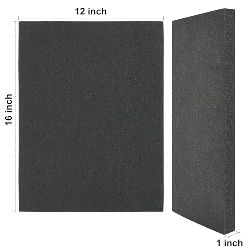 Pick and Pluck Polyurethane Foam Insert 16 × 12 × 1 Inch Thick, 2 Pack | Pre-Cut Grid Foam Sheets, 25–30 Density, Shipped Flat in Rigid Carton for Case Inserts, Toolbox & Jewelry Cases - size: 12x16"