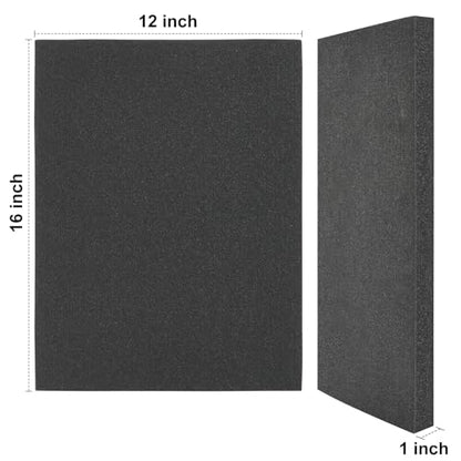 Pick and Pluck Polyurethane Foam Insert 16 × 12 × 1 Inch Thick, 2 Pack | Pre-Cut Grid Foam Sheets, 25–30 Density, Shipped Flat in Rigid Carton for Case Inserts, Toolbox & Jewelry Cases - size: 12x16"