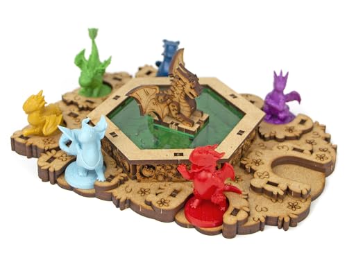 Organizer for Flamecraft with 7 Dragons Tray - Upgrade Board Game with Storage Box Organizer for Cards, Tokens and Dice - Accessories Upgrade for Components of Flamecraft