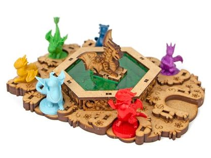 Organizer for Flamecraft with 7 Dragons Tray - Upgrade Board Game with Storage Box Organizer for Cards, Tokens and Dice - Accessories Upgrade for Components of Flamecraft