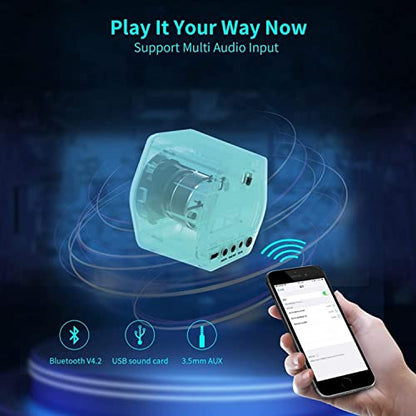 G2000 32W PC Computer Speakers for Gaming Desktop PC Laptop Mac Computer Woofer Speakers Bluetooth USB 3.5mm AUX Inputs RGB Lights Multimedia Speakers White - color: White