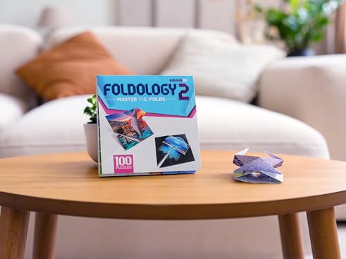 FOLDOLOGY 2 - Master The Folds (Expansion Pack). Puzzle Game for Tweens, Teens, and Adults. 100 Origami Brain Teasers. Ages 10+