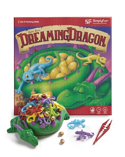 SimplyFun Dreaming Dragon - A Game for Kids Based on Steady Hands, Concentration, and A Little Luck - 2 to 4 Players - Kids Game Ages 6 & Up - style: Dreaming Dragon