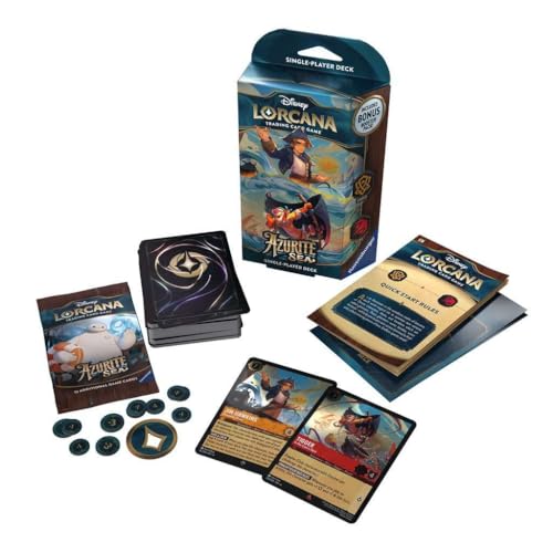 Ravensburger Disney Lorcana TCG: Azurite Sea - Amber & Ruby Single-Player Starter Deck | Engaging Gameplay | Over 200 Original Disney Artworks | Ideal for Ages 8+