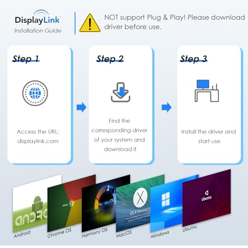 WAVLINK USB 3.0 or USB C to Dual HDMI 4K@60hz Splitter Extended Display for Dual Monitor, Displaylink Adapter Two HDMI 4K 60Hz for Apple Mac M1-M5/Macbook Neo or Windows 10/11,Driver Required