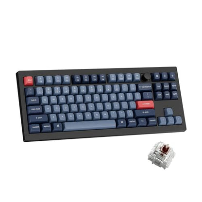 Keychron V3 Max TKL Wireless Mechanical Keyboard, QMK/VIA RGB Bluetooth/2.4 GHz/Wired, 87 Keys Hot-Swappable with Gateron Brown Switch, Compatible with Mac Windows Linux - color: Brown Switch