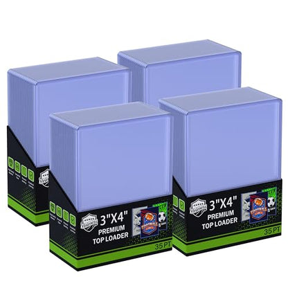 100 Pack Card Sleeves Top Loaders for Cards, 3" x 4" Baseball Card Protectors, Hard Plastic Toploaders for Standard Size Trading Sports Football Cards - size: 100 Hard Sleeves