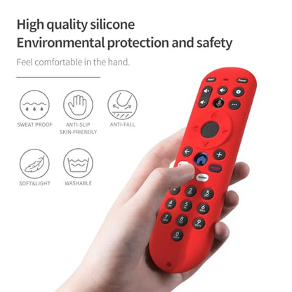 Cover for Xumo Steam Box Remote Silicone Case Compatible with Pioneer Xumo TV Remote Shockproof Protective Silicone Sleeve (red) - color: red