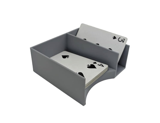 Draw and Discard Game Card Holder, Game Deck, Playing Card Holder (Grey) - color: Grey