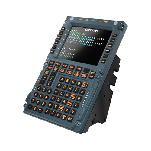 WINCTRL MCDU-32 Flight Simulator Panel – Realistic Backlit Keys, USB Plug & Play, Dual Display Modes - size: MCDU