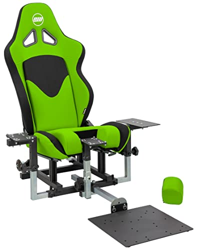 SimFab Modular Flight Simulator Cockpit For Combat Simulation. DCS Edition. Compatible With Thrustmaster Warthog, WinWing, VirPil, VKB And Alike Controls. Upgradable To General Aviation, Space Sim Or Sim Racing. (green seat) - color: green seat