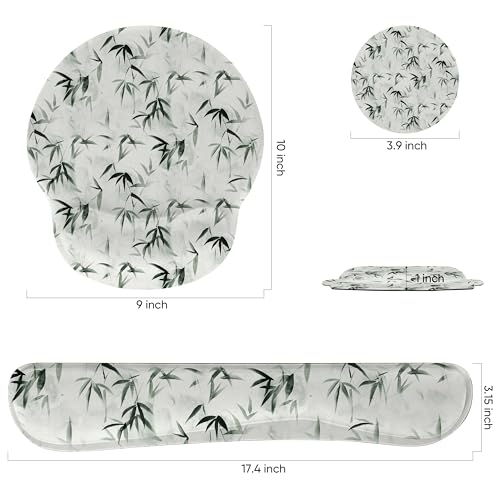 RICHEN 3 PCS Computer Mouse Pads for Desk with Coaster Set, Non-Slip Keyboard Wrist Rest and Mouse Pad Set, Ergonomic Design(YKMWR-56) - color: Ykmwr-56