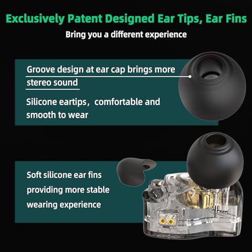 CCZ BC01 PRO in Ear Monitor Headphones, 1BA 1DD Hybrid Driver Wired Gaming Earbuds, Deep Bass Sound Wired Ear buds, HiFi IEM for Gaming Video Calling Singer Musician Drummer (without mic, Dark Black) - color: Dark Black, style: without mic