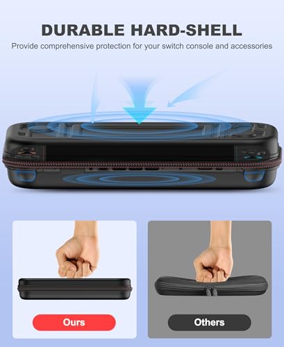 Kawaye Switch 2 Case for Switch Game Compatible with Nintendo Switch 2 (2025) and Switch/OLED Console, Switch Carrying Case Hard Shell Protective for Nintendo Switch 2 Accessories - color: Black