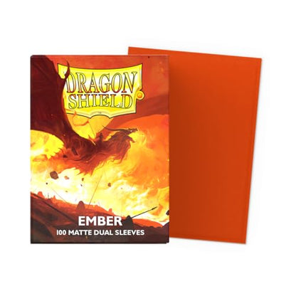 Dragon Shield | Matte Dual Standard Size Card Sleeves | 100 CT - Smooth & Tough Premium TCG Sleeves - Compatible with Pokemon, Flesh & Blood, One Piece & Magic the Gathering | Ember - color: Ember