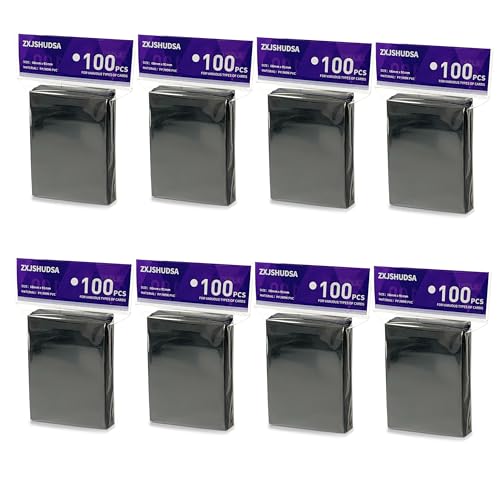 800pcs MTG Card Sleeves, Black Matte Card Sleeves Magic Cards, Protect All Your Trading Cards, for Sports Cards Football Cards Game Cards, 66 x 91 mm - color: Black, size: 800