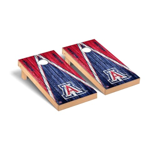 College Team Cornhole Boards, 2x4 Premium Corn Hole Board Set, Officially Licensed Cornhole Boards, Perfect for Tailgates - color: Arizona, size: 3. Include LED Lights