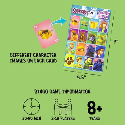 Scooby-Doo Family Games Bundle – Family Bingo Game & Double 6 Dominoes Game, Officially Licensed Scooby-Doo Games for Kids & Adults by AQUARIUS