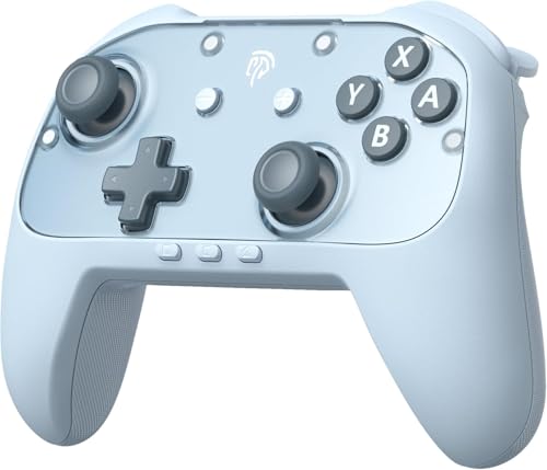 EasySMX S10C Switch 2 Pro Controller with Instant Wake-Up, Hall Effect Joysticks, HD Rumble, Motion Control, 2 Back Buttons, Turbo, C Buttons, for Switch 2/Switch/PC/iOS/Android - color: Blue