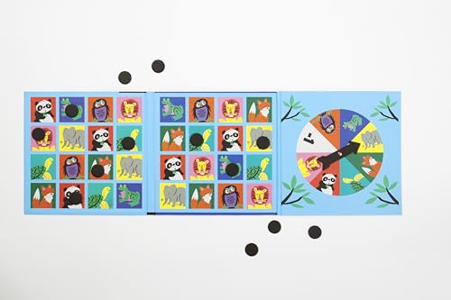 Mudpuppy Wild Bingo – Animal Version of Travel-Friendly Magnetic Board Game with Adorable Illustrations of Animals for Children Ages 4 to 10, 2 Players - style: Wild Bingo