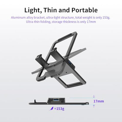 Foldable Docking Station with Multiple Port Cooling and Charging Game Console Stand for Handheld Devices Game Console Station