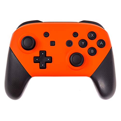 Custom Soft Touch Wireless Pro Controller for Nintendo Switch - Soft Touch Feel, Added Grip, Neon Orange Color - Compatible with Nintendo Switch, Switch 2, Switch Lite