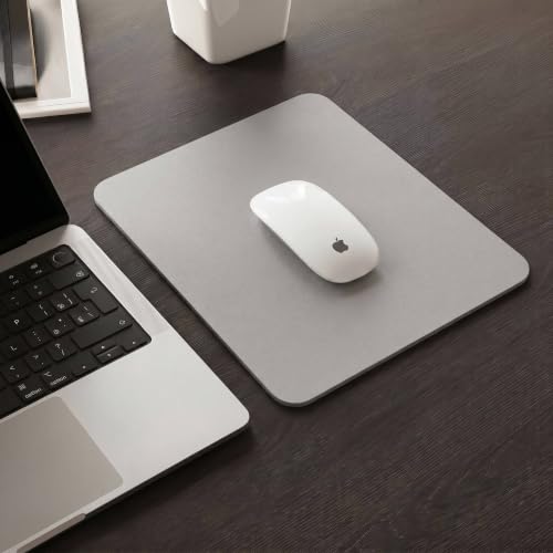 Leather Desk Pad Protector, Waterproof Mouse Pad, PU Desk Mat, Office Desk Cover, Desk Writing Mat for Office/Home/Work/Cubicle (Light Gray) 9x8 in - color: Light Gray, size: 9" x 8"