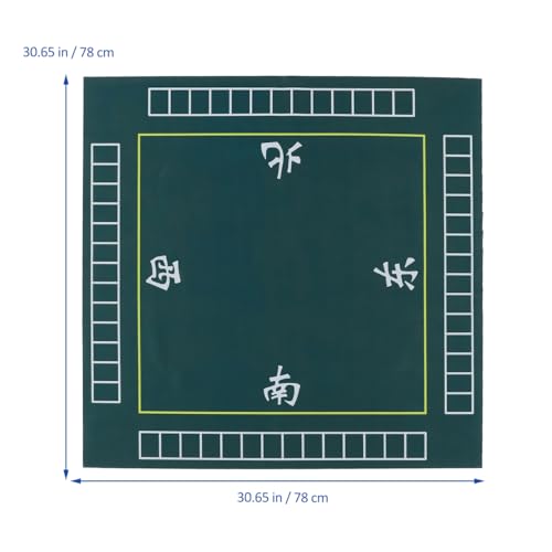 Alasum Mahjong Table Mat Thick Felt Game Mat with Non-Slip Backing Square Table Cover 30.70X30.70 Inch Noise Reduction Board Game for Mahjong Dominoes Poker