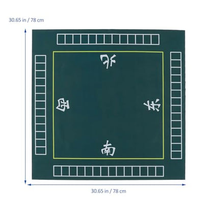 Alasum Mahjong Table Mat Thick Felt Game Mat with Non-Slip Backing Square Table Cover 30.70X30.70 Inch Noise Reduction Board Game for Mahjong Dominoes Poker