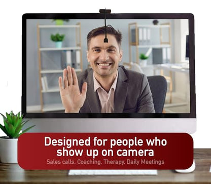 Center Cam V2 Center-Mounted Webcam — The Original Eye Contact Webcam, 1080p HD, Flexible Arm, for Zoom/Teams/Meet, Mac/PC/Linux
