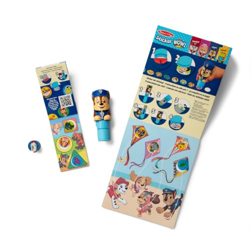 Melissa & Doug Sticker Wow! PAW Patrol Chase, Stamper Activity Book Toy | 500 Surprise Stickers, Mini Pad, Chase Stamper Toy, Mess-Free Travel Toys, Arts & Crafts, Preschool Toys for Kids, Ages 3+ - size: Bundle