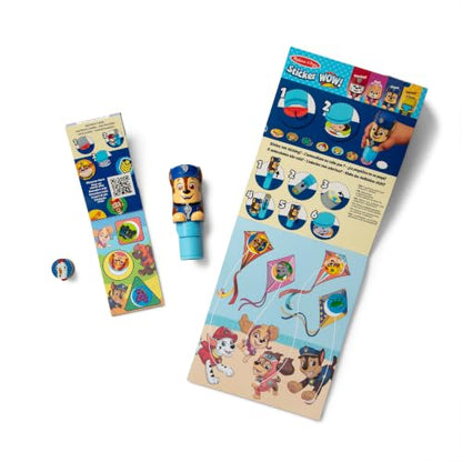 Melissa & Doug Sticker Wow! PAW Patrol Chase, Stamper Activity Book Toy | 500 Surprise Stickers, Mini Pad, Chase Stamper Toy, Mess-Free Travel Toys, Arts & Crafts, Preschool Toys for Kids, Ages 3+ - size: Bundle