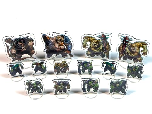 1985 Games Orc Minis Pack – Compatible with DND, RPG & Tabletop Games – Roleplaying Miniature Figures for TTRPG Quests - style: Orcs
