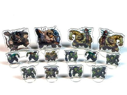 1985 Games Orc Minis Pack – Compatible with DND, RPG & Tabletop Games – Roleplaying Miniature Figures for TTRPG Quests - style: Orcs