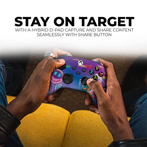 DreamController Neonabyss Custom X-box Controller Wireless compatible with X-box One/Series X/S Proudly Customized in USA with Permanent HYDRO-DIP Printing(NOT JUST A SKIN) (MODDED) - color: Neonabyss, size: Modded - Front & Back Print