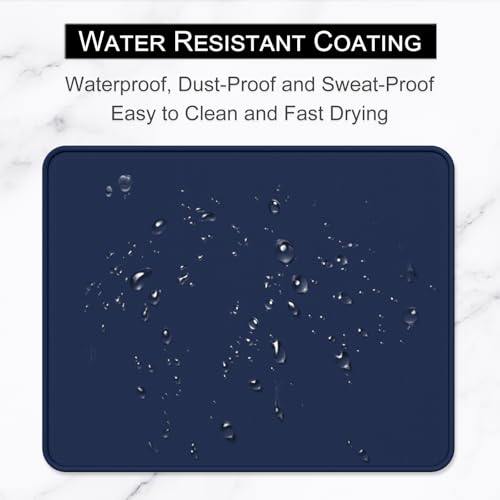 Hsurbtra Mouse Pad, Premium-Textured Square Mousepad 10.2 x 8.3 Inch, Stitched Edge Anti-Slip Waterproof Rubber Pretty Cute Computer Mat for Office Gaming Laptop Women Kids Navy Blue - color: Navy Blue, size: Square Mousepad (10.2" x 8.3")