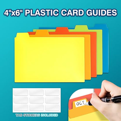 H4D 4x6 Index Card Case with 100 Heavyweight Ruled Index Cards and Dividers, Teal - color: Teal, size: 4"x6"