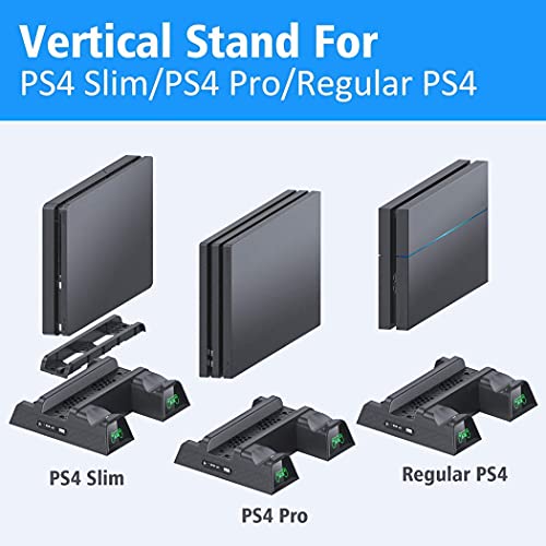 OIVO PS4 Stand for PlayStation 4 Console, Cooling Station for PS4 Slim/Pro/PlayStation 4 Consoles, Pro Vertical Stand with 12 Game Slots