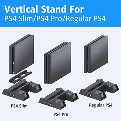 OIVO PS4 Stand for PlayStation 4 Console, Cooling Station for PS4 Slim/Pro/PlayStation 4 Consoles, Pro Vertical Stand with 12 Game Slots