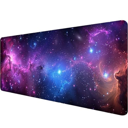Galaxy Gaming Mouse Pad Starry Sky Planet Black Hole Extended Gaming Mouse Pad Mat with Stitched Edge Non-Slip Base Big Mouse Pad 31.5"x11.8" Office Computer Keyboard Laptop Home - color: Galaxy_008, size: 11.8" x 31.5"